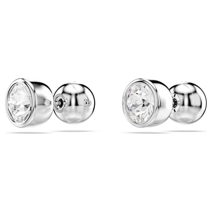 Imber Stud Earrings Round Cut, White, Rhodium Plated Imber Stud Earrings Round Cut, White, Rhodium Plated