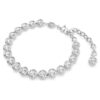 Imber Tennis Bracelet Round Cut, White, Rhodium Plated Imber Tennis Bracelet Round Cut, White, Rhodium Plated