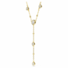 Imber Y Necklace Round Cut, White, Gold-Tone Plated Imber Y Necklace Round Cut, White, Gold-Tone Plated