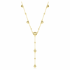 Imber Y Necklace Round Cut, White, Gold-Tone Plated Imber Y Necklace Round Cut, White, Gold-Tone Plated