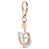 Infinite Bag Charm Infinity and Heart, White, Mixed Metal Finish Infinite Bag Charm Infinity and Heart, White, Mixed Metal Finish