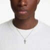 Insigne Pendant Cross, Gray, Ruthenium Plated Insigne Pendant Cross, Gray, Ruthenium Plated