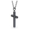 Insigne Pendant Cross, Gray, Ruthenium Plated Insigne Pendant Cross, Gray, Ruthenium Plated