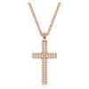 Insigne Pendant Cross, White, Rose Gold-Tone Plated Insigne Pendant Cross, White, Rose Gold-Tone Plated