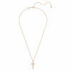 Insigne Pendant Cross, White, Rose Gold-Tone Plated Insigne Pendant Cross, White, Rose Gold-Tone Plated