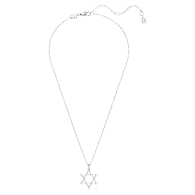 Insigne Pendant Round Cut, Star, White, Rhodium Plated Insigne Pendant Round Cut, Star, White, Rhodium Plated