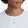 Insigne Pendant Round Cut, Star, White, Rhodium Plated Insigne Pendant Round Cut, Star, White, Rhodium Plated