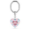 Key Ring Heart Cut, Heart, Multicolored, Rhodium Plated Key Ring Heart Cut, Heart, Multicolored, Rhodium Plated