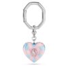 Key Ring Heart Cut, Heart, Multicolored, Rhodium Plated Key Ring Heart Cut, Heart, Multicolored, Rhodium Plated
