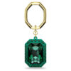 Key Ring Octagon Cut, Green, Mixed Metal Finish Key Ring Octagon Cut, Green, Mixed Metal Finish
