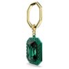 Key Ring Octagon Cut, Green, Mixed Metal Finish Key Ring Octagon Cut, Green, Mixed Metal Finish