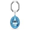 Key Ring Oval Cut, Blue, Mixed Metal Finish Key Ring Oval Cut, Blue, Mixed Metal Finish