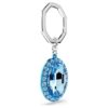 Key Ring Oval Cut, Blue, Mixed Metal Finish Key Ring Oval Cut, Blue, Mixed Metal Finish