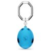 Key Ring Oval Cut, Blue, Mixed Metal Finish Key Ring Oval Cut, Blue, Mixed Metal Finish