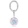 Key Ring Round Cut, Multicolored, Rhodium Plated