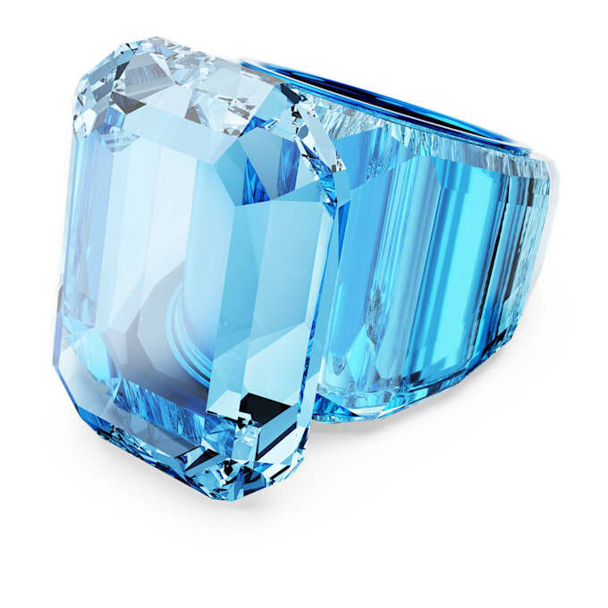 Lucent Cocktail Ring Octagon Cut, Blue Lucent Cocktail Ring Octagon Cut, Blue