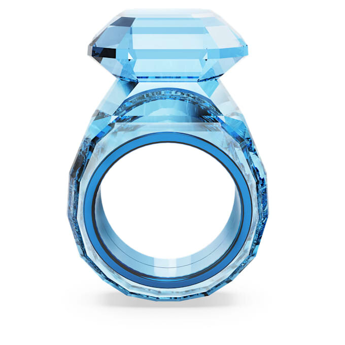 Lucent Cocktail Ring Octagon Cut, Blue Lucent Cocktail Ring Octagon Cut, Blue