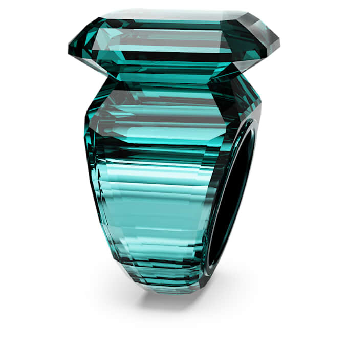 Lucent Cocktail Ring Octagon Cut, Green Lucent Cocktail Ring Octagon Cut, Green