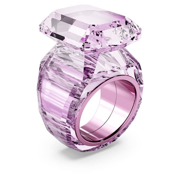 Lucent Cocktail Ring Octagon Cut, Pink Lucent Cocktail Ring Octagon Cut, Pink
