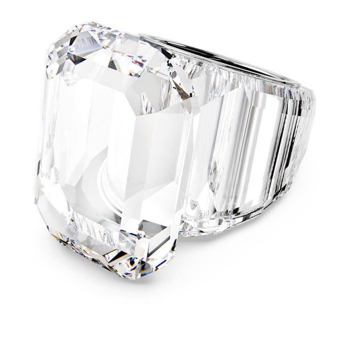 Lucent Cocktail Ring Octagon Cut, White Lucent Cocktail Ring Octagon Cut, White