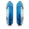 Lucent Hoop Earrings Octagon Shape, Small, Blue Lucent Hoop Earrings Octagon Shape, Small, Blue
