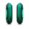 Lucent Hoop Earrings Octagon Shape, Small, Green Lucent Hoop Earrings Octagon Shape, Small, Green