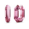 Lucent Hoop Earrings Octagon Shape, Small, Pink Lucent Hoop Earrings Octagon Shape, Small, Pink