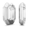 Lucent Hoop Earrings Octagon Shape, Small, White Lucent Hoop Earrings Octagon Shape, Small, White