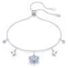 Magic Bracelet Snowflake, Blue, Rhodium Plated Magic Bracelet Snowflake, Blue, Rhodium Plated