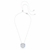 Magic Pendant and Brooch Snowflake, Blue, Rhodium Plated Magic Pendant and Brooch Snowflake, Blue, Rhodium Plated