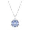 Magic Pendant Snowflake, Blue, Rhodium Plated Magic Pendant Snowflake, Blue, Rhodium Plated