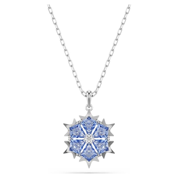 Magic Set Snowflake, Blue, Rhodium Plated Magic Set Snowflake, Blue, Rhodium Plated