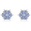 Magic Stud Earrings Snowflake, Blue, Rhodium Plated Magic Stud Earrings Snowflake, Blue, Rhodium Plated