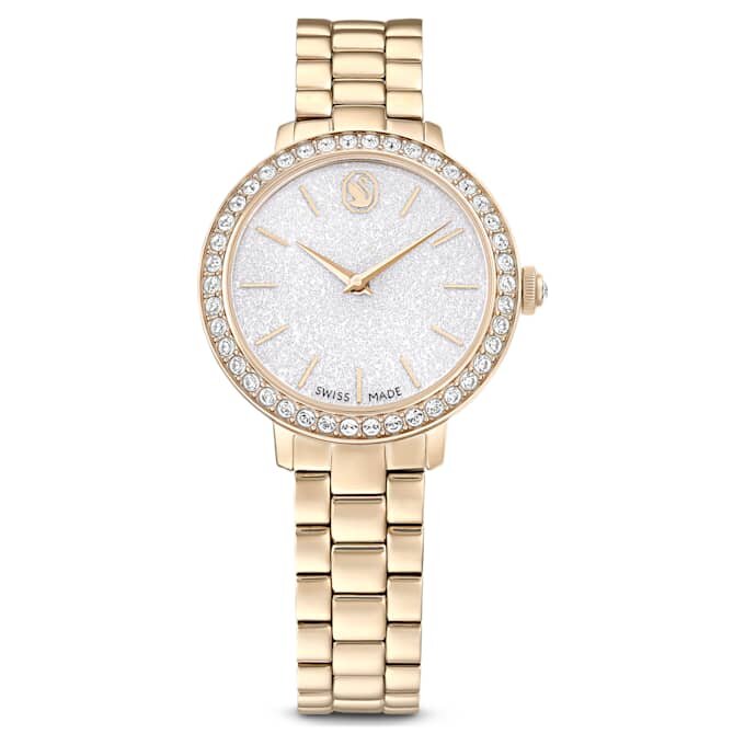 Matrix 3-Link Watch Swiss Made, Metal Bracelet, Gold Tone, Champagne Gold-Tone Finish Matrix 3-Link Watch Swiss Made, Metal Bracelet, Gold Tone, Champagne Gold-Tone Finish