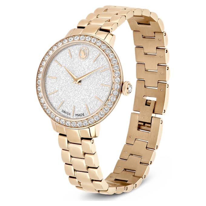Matrix 3-Link Watch Swiss Made, Metal Bracelet, Gold Tone, Champagne Gold-Tone Finish Matrix 3-Link Watch Swiss Made, Metal Bracelet, Gold Tone, Champagne Gold-Tone Finish