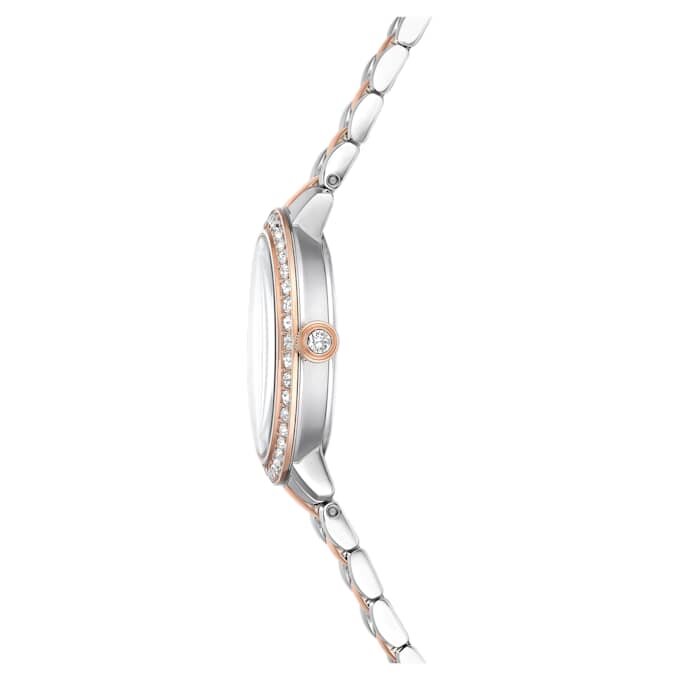 Matrix 3-Link Watch Swiss Made, Metal Bracelet, Silver Tone, Rose Gold-Tone Finish Matrix 3-Link Watch Swiss Made, Metal Bracelet, Silver Tone, Rose Gold-Tone Finish