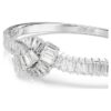 Matrix Bangle Baguette Cut, Knot, White, Rhodium Plated Matrix Bangle Baguette Cut, Knot, White, Rhodium Plated