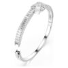 Matrix Bangle Baguette Cut, Knot, White, Rhodium Plated Matrix Bangle Baguette Cut, Knot, White, Rhodium Plated