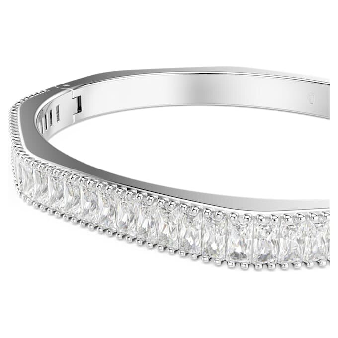 Matrix Bangle Baguette Cut, Octagon Shape, White, Rhodium Plated Matrix Bangle Baguette Cut, Octagon Shape, White, Rhodium Plated