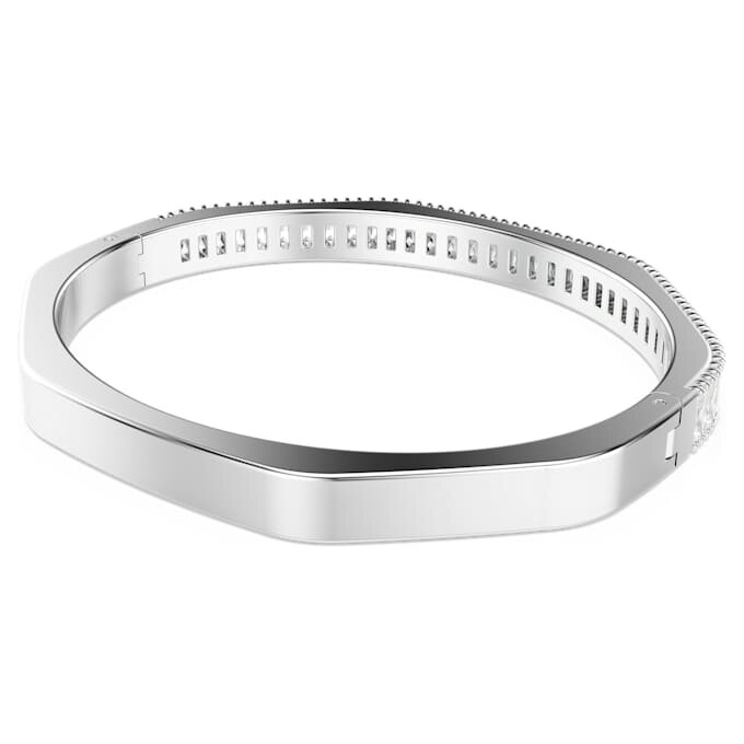 Matrix Bangle Baguette Cut, Octagon Shape, White, Rhodium Plated Matrix Bangle Baguette Cut, Octagon Shape, White, Rhodium Plated