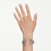 Matrix Bangle Mixed Cuts, Bouquet, Multicolored, Ruthenium Plated Matrix Bangle Mixed Cuts, Bouquet, Multicolored, Ruthenium Plated
