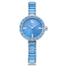 Matrix Bangle Watch Swiss Made, Crystal Bracelet, Blue, Stainless Steel