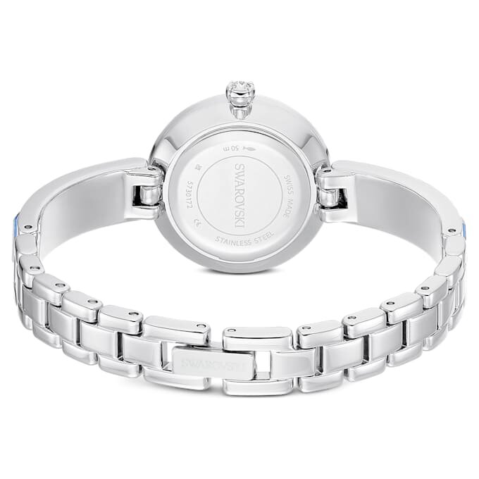 Matrix Bangle Watch Swiss Made, Crystal Bracelet, Blue, Stainless Steel Matrix Bangle Watch Swiss Made, Crystal Bracelet, Blue, Stainless Steel