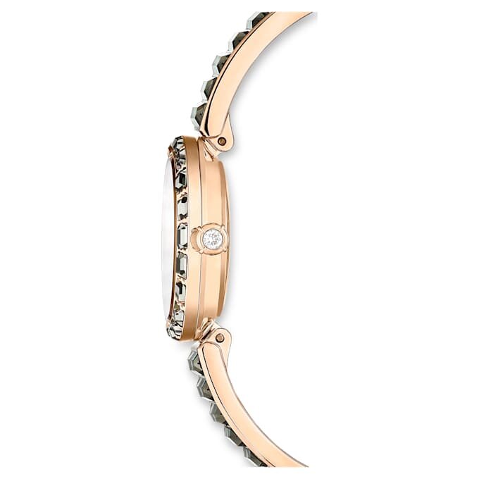 Matrix Bangle Watch Swiss Made, Crystal Bracelet, Gray, Rose Gold-Tone Finish Matrix Bangle Watch Swiss Made, Crystal Bracelet, Gray, Rose Gold-Tone Finish
