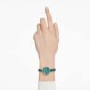 Matrix Bangle Watch Swiss Made, Crystal Bracelet, Green, Champagne Gold-Tone Finish