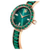 Matrix Bangle Watch Swiss Made, Crystal Bracelet, Green, Champagne Gold-Tone Finish
