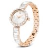 Matrix Bangle Watch Swiss Made, Crystal Bracelet, White, Rose Gold-Tone Finish Matrix Bangle Watch Swiss Made, Crystal Bracelet, White, Rose Gold-Tone Finish