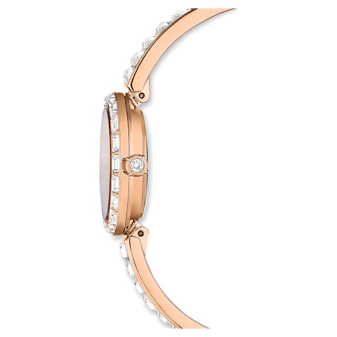 Matrix Bangle Watch Swiss Made, Crystal Bracelet, White, Rose Gold-Tone Finish Matrix Bangle Watch Swiss Made, Crystal Bracelet, White, Rose Gold-Tone Finish
