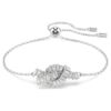 Matrix Bracelet Baguette Cut, Knot, White, Rhodium Plated Matrix Bracelet Baguette Cut, Knot, White, Rhodium Plated