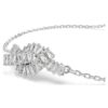 Matrix Bracelet Baguette Cut, Knot, White, Rhodium Plated Matrix Bracelet Baguette Cut, Knot, White, Rhodium Plated